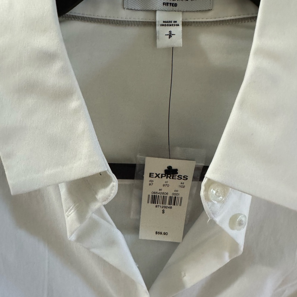 Express Women’s White Dress Shirt bodysuit
